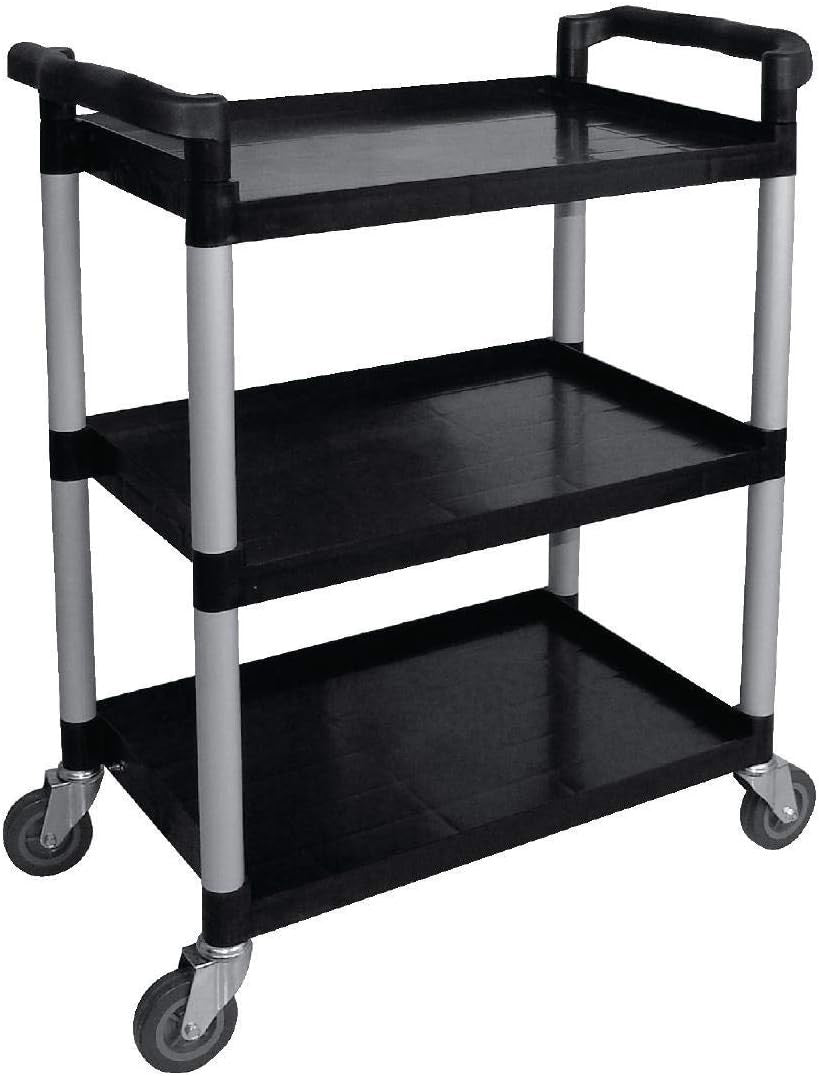 Heavy Duty Mobile Trolley 130kg Catering Cart Black