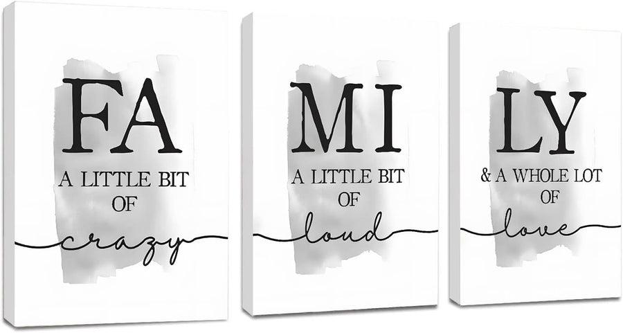 Large 3-Piece Abstract Canvas Wall Art 16x24 in Family Home Decor