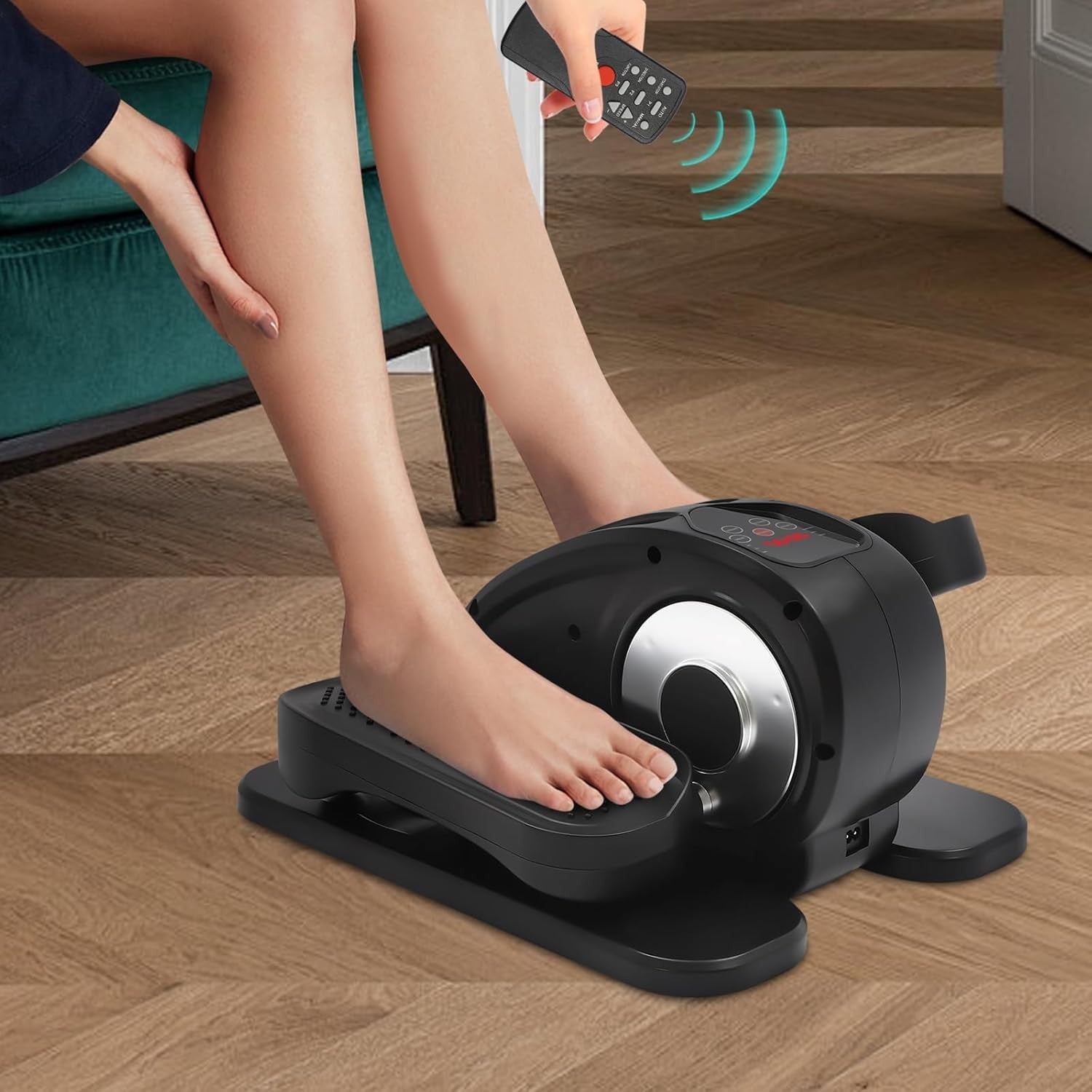 Under Desk Elliptical Machine Mini Electric Seated Pedal Exerciser 50W with p1-p