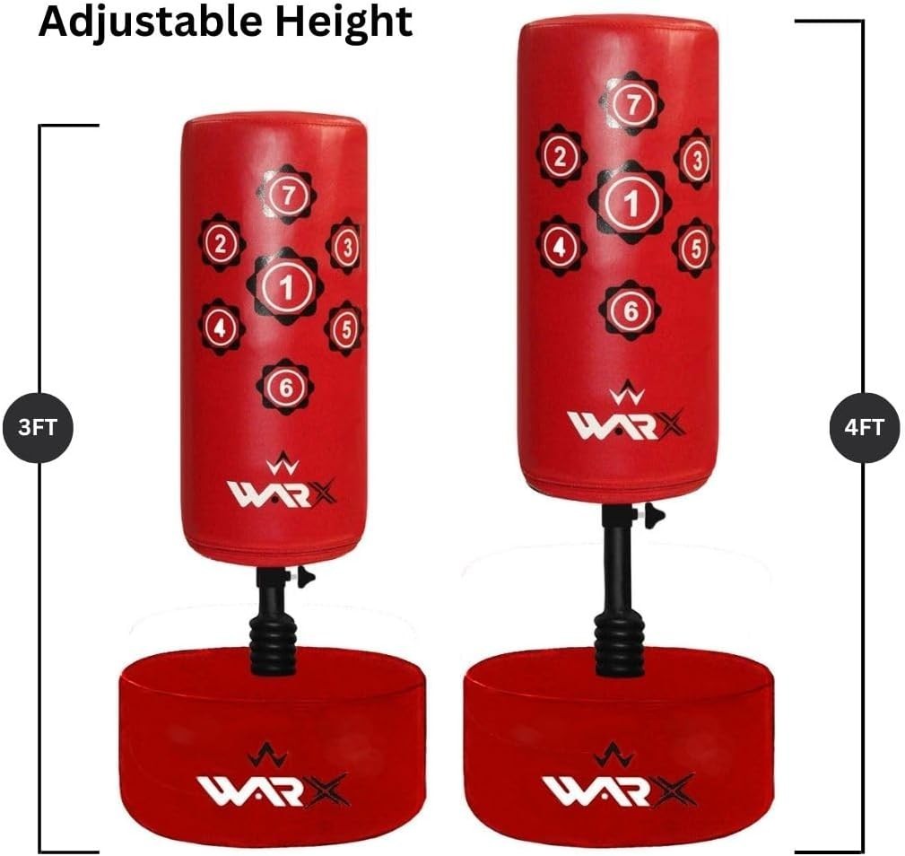 Junior Boxing Punch Bag Set 3ft–4ft Free Standing Kids Training Kit