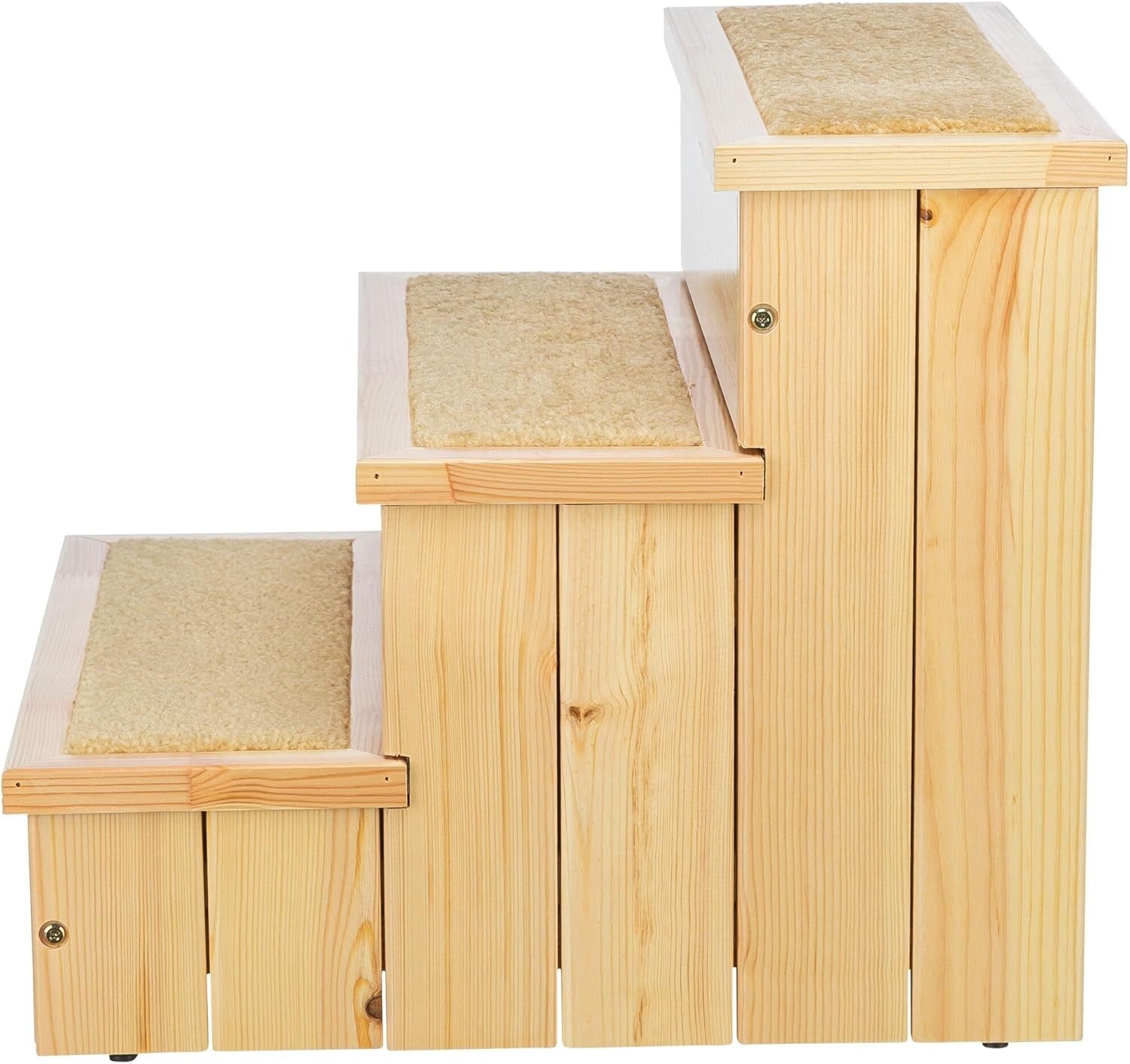 Pet Stairs for Dogs & Cats Birch Carpeted Steps 40x38x45cm