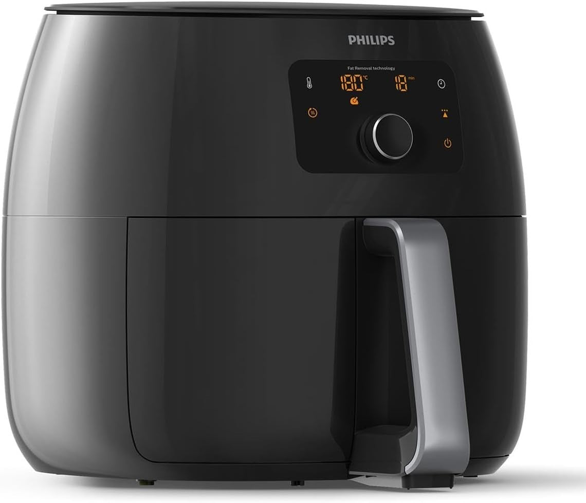 XXL Air Fryer 1.4kg Family Size 2225W Fat Removal Extra Crisp Black