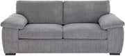 Jumbo Cord 2 Seater Sofa Grey – Compact, Comfy Couch for Small Spaces
