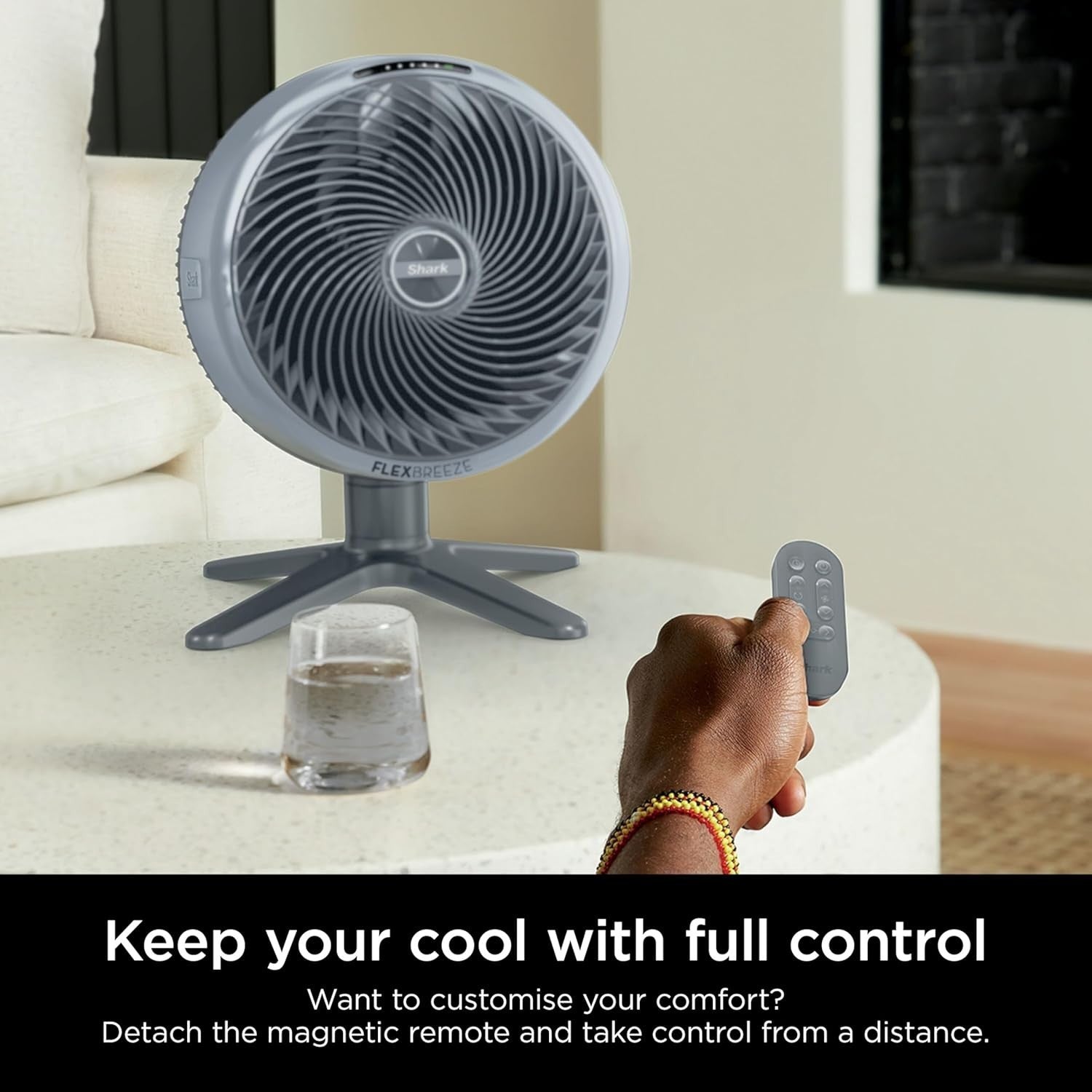 Cordless Table Fan Portable Indoor Outdoor 5-Speed Oscillating Quiet Cooling