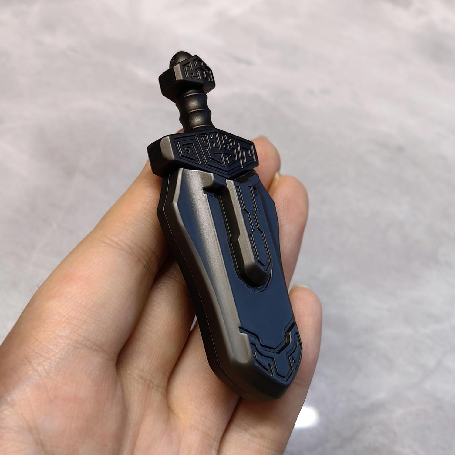 Grey Magnetic Sword Fidget Slider Metal EDC Stress Relief Desk Toy