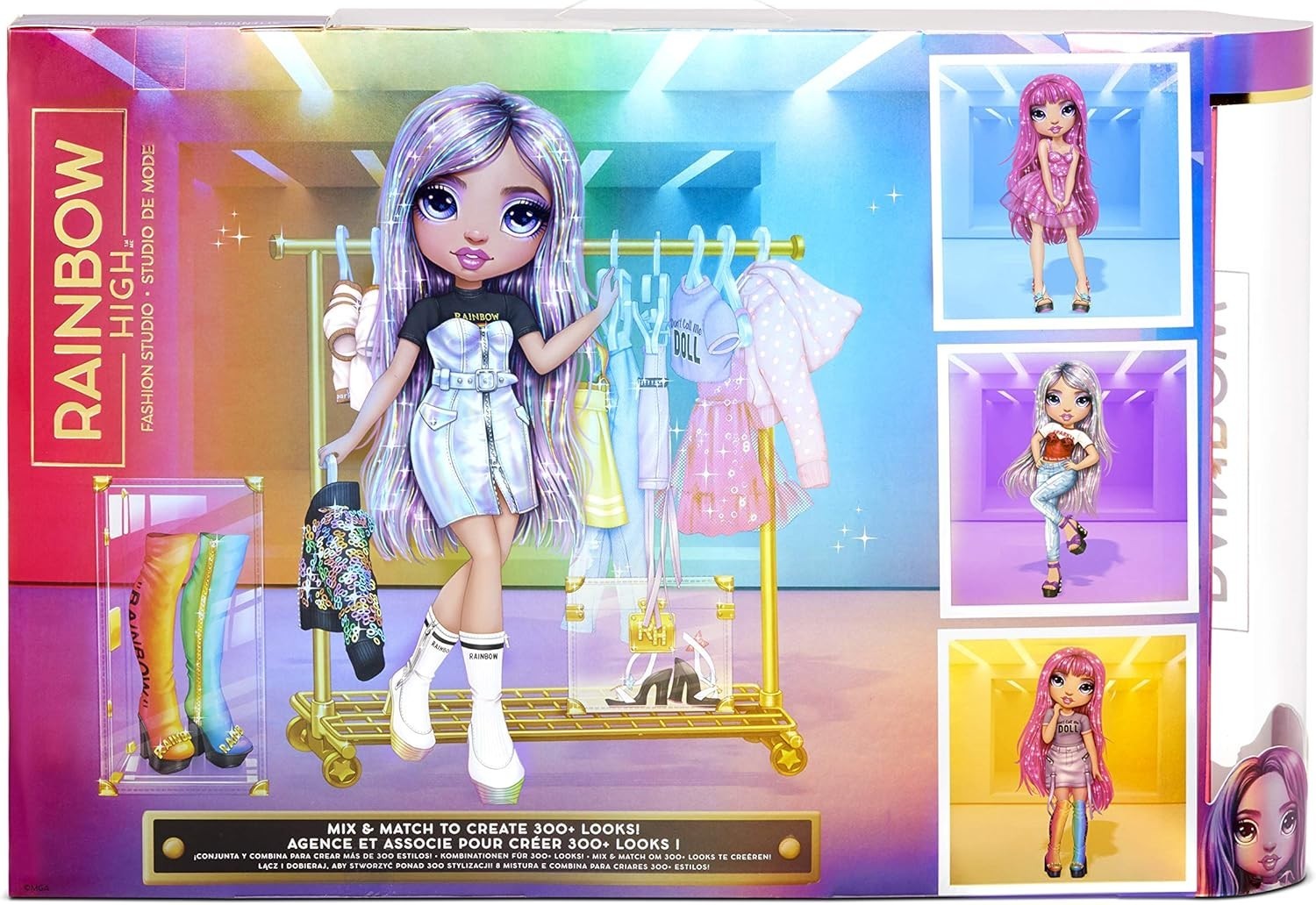 Fashion Studio Doll Set 300+ Looks Wigs Clothes Rack Accessories