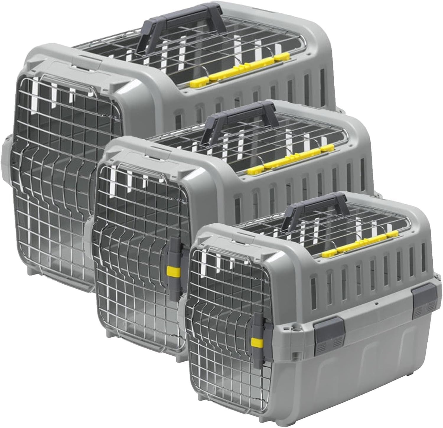 Pet Carrier Crate Small Durable Travel Cage Foldable Plastic Cat Box Air Vents
