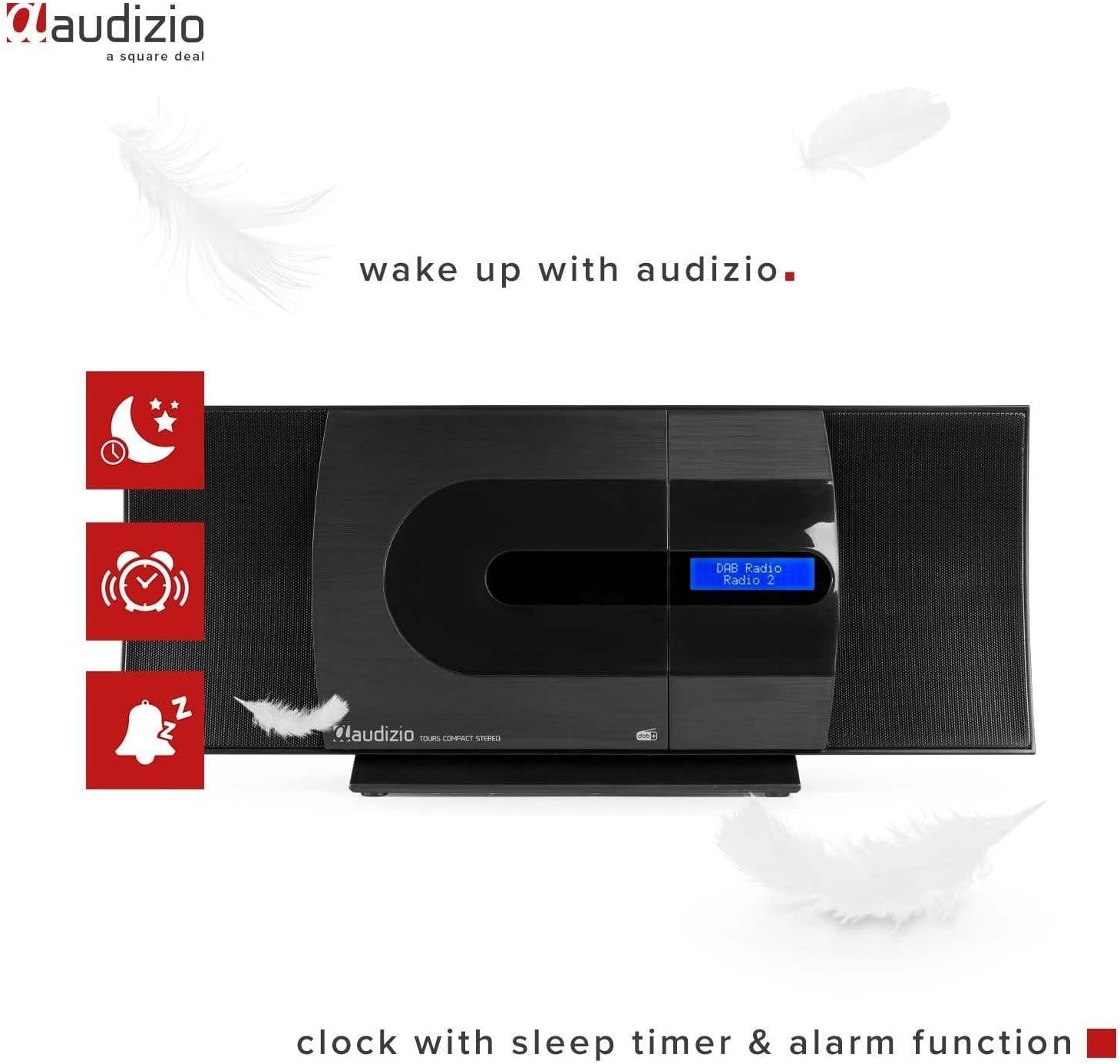Bluetooth DAB+ Stereo System | HiFi CD Player USB MP3 Wall Mountable Home Audio