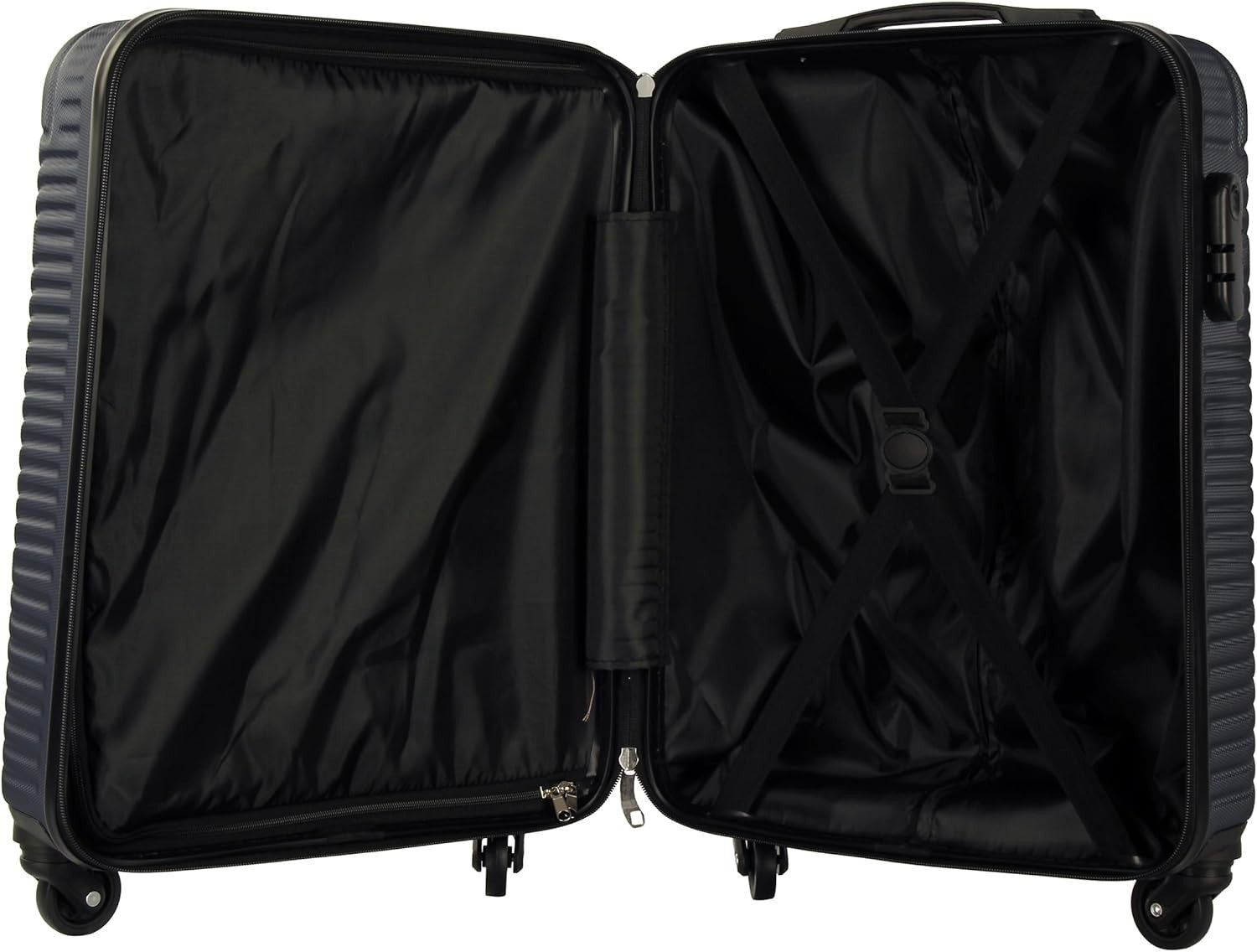 3PC Hard Shell Luggage Set 20 24 28 Inch Spinner Wheels Lock Navy Blue