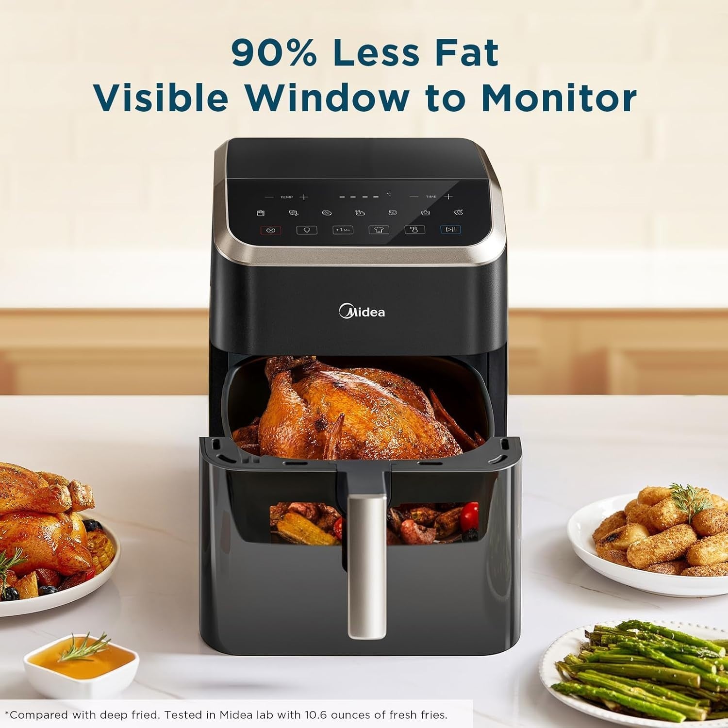 7L Air Fryer with Window | 7 Presets, 1600W, Oil-Free, Dishwasher Safe
