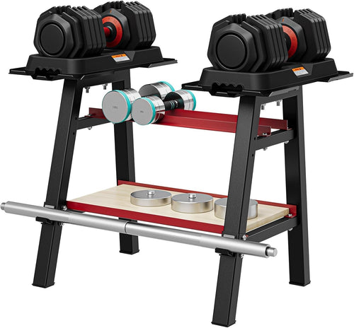 Heavy Duty Dumbbell Rack Steel A-Frame 300kg Capacity Adjustable Home Gym