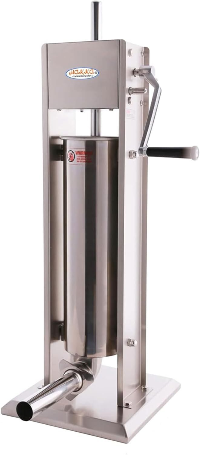 7L Manual Sausage Stuffer Stainless Steel Maker 4 Filling Nozzles