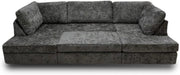 U Shape 5 Seater Corner Sofa w/ Footstool – Foam Filled Chenille Couch