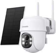 2K Solar Security Camera Wireless Outdoor PTZ Color Night Vision