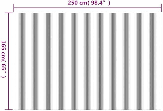 Grey Bamboo Room Divider 250x165cm Roll-Up Privacy Screen for Bedroom Office