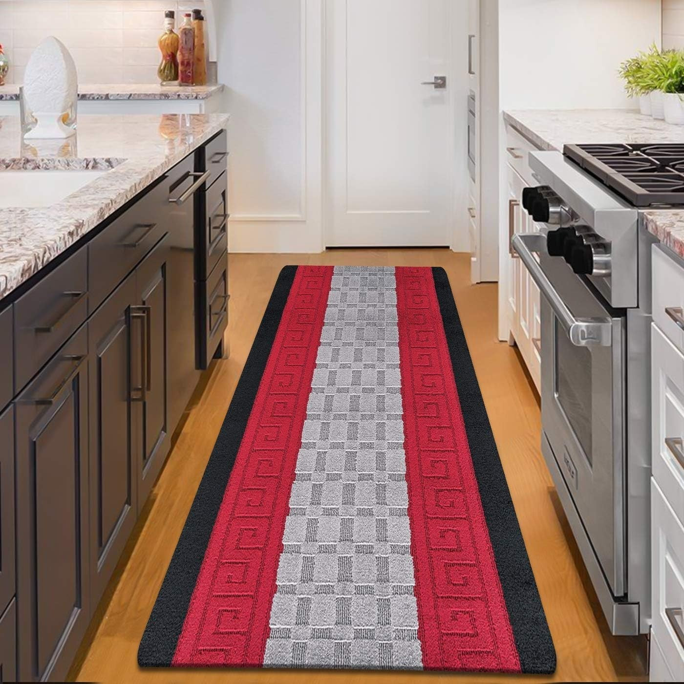 Waterproof Hallway Runner Rug 80x300cm Heavy Duty Non Slip Kitchen Floor Mat