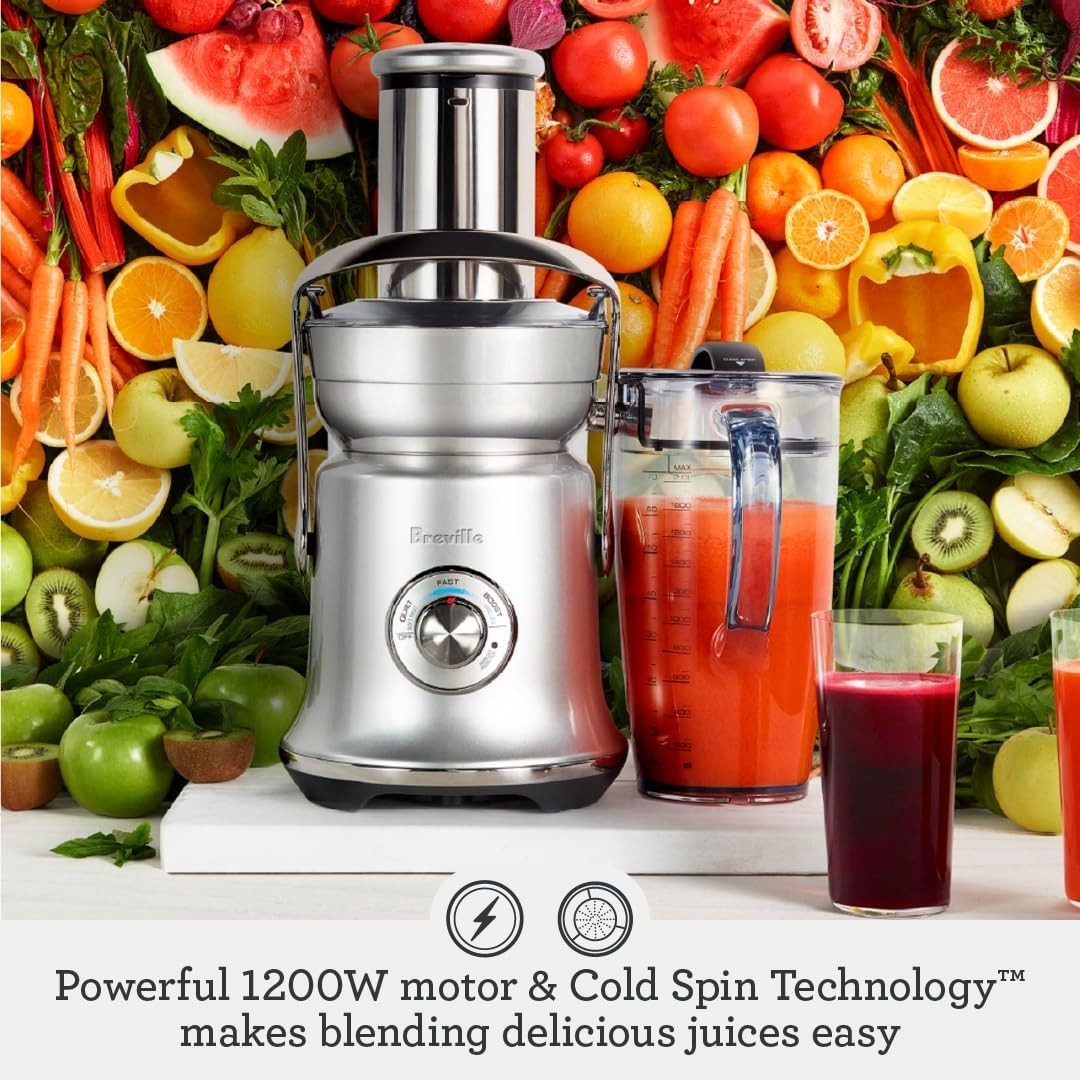 Cold Spin Juicer XL 3.5in Wide Feed Chute Quiet Fast 70oz Jug