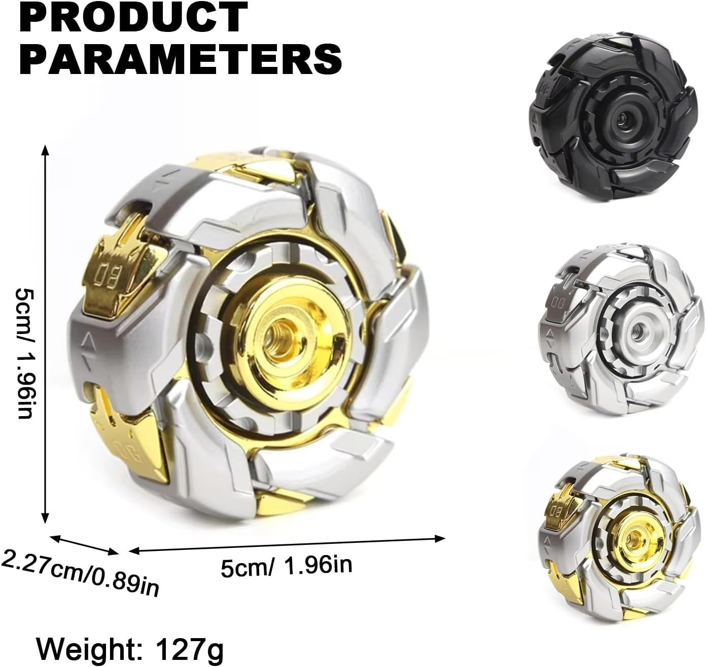Dual Color Mecha Fidget Spinner Metal Transforming Stress Relief