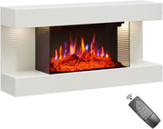 Wall Mounted Electric Fireplace Suite 82cm – LED Flame & Heater 1.8kW