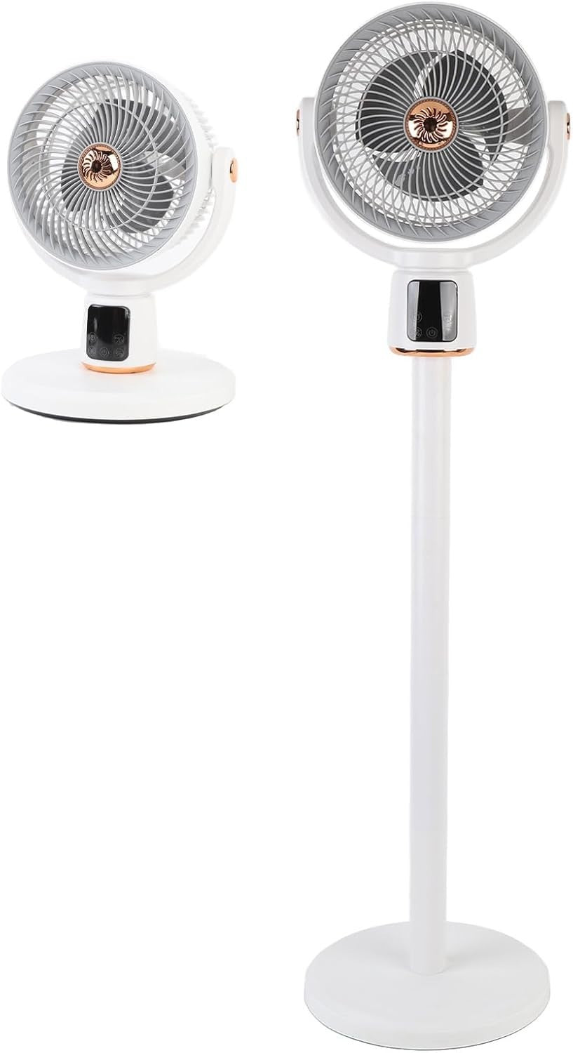 Pedestal Air Circulator Fan – 12 Speeds Remote 12H Timer Adjustable Height Quiet