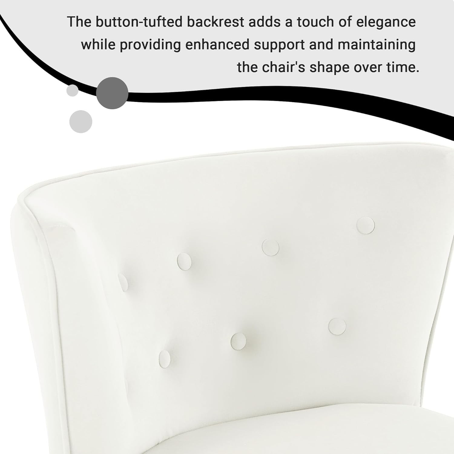 Velvet Wingback Armchair Curved Back Accent Chair Lounge Padded Seat