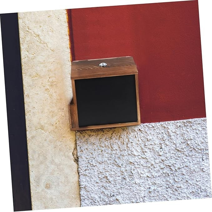 Wall Mounted Wooden Suggestion Box Lockable Blackboard – Secure & Space Saving