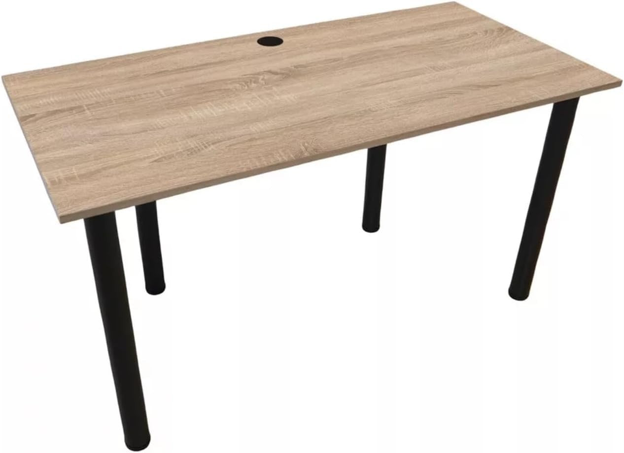 Modern Adjustable Real Wood Desk w/Metal Legs 120x60cm