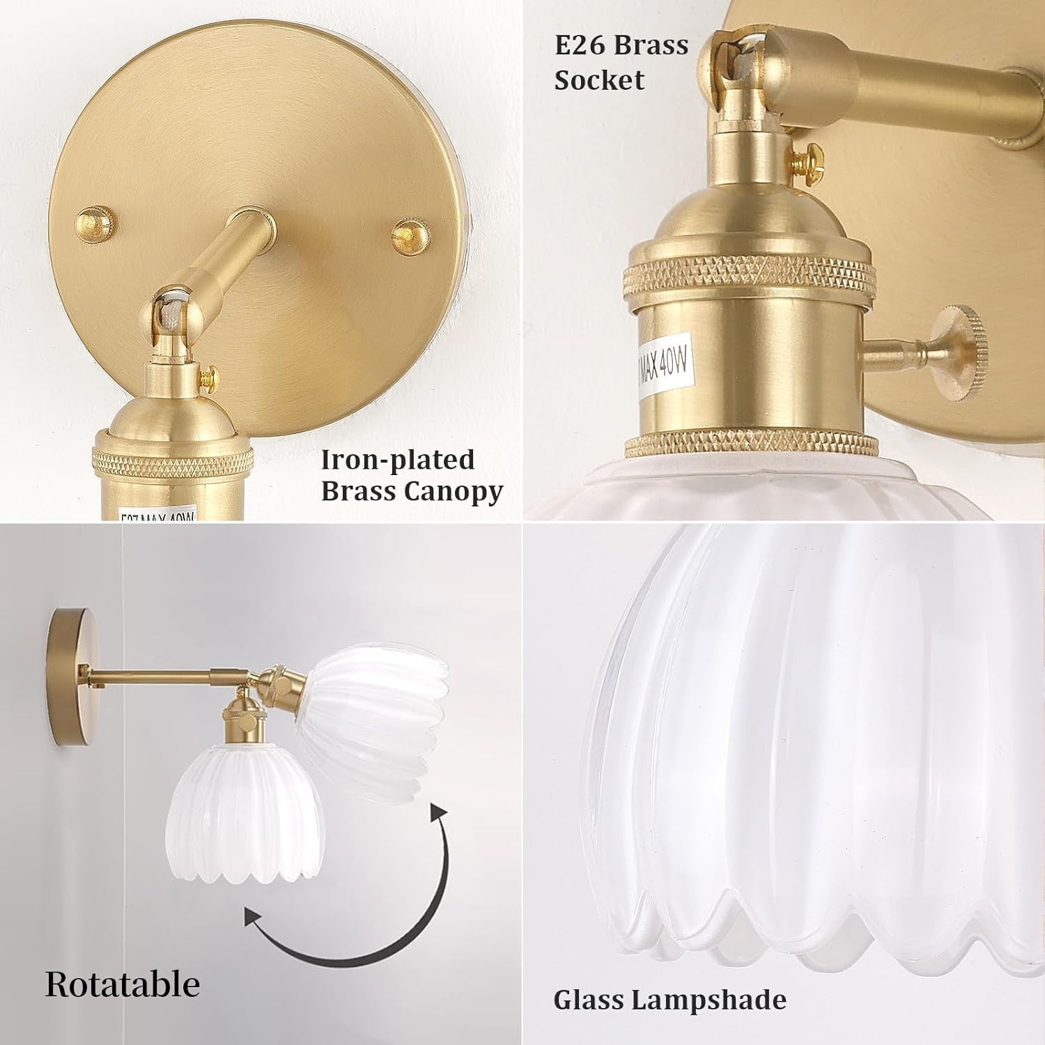 Wall Sconce Light Battery Operated RGB Remote Dimmable Lamp Bedroom