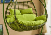 Waterproof Double Egg Hanging Chair 2 Seater Wicker Rattan Swing Seat Outdoor