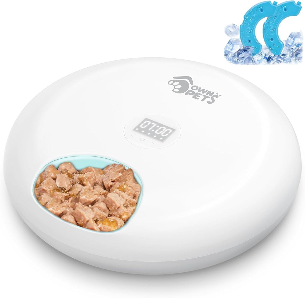 Automatic Pet Feeder Wet Dry Food Timer 6 Meal Rechargeable Ice Packs
