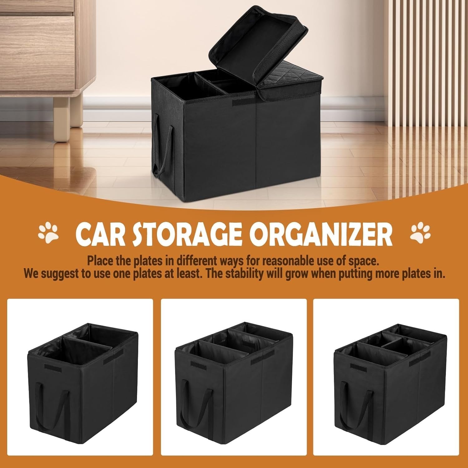 Dog Car Seat Extender Large Dog Gap Filler Storage Organizer 120lb