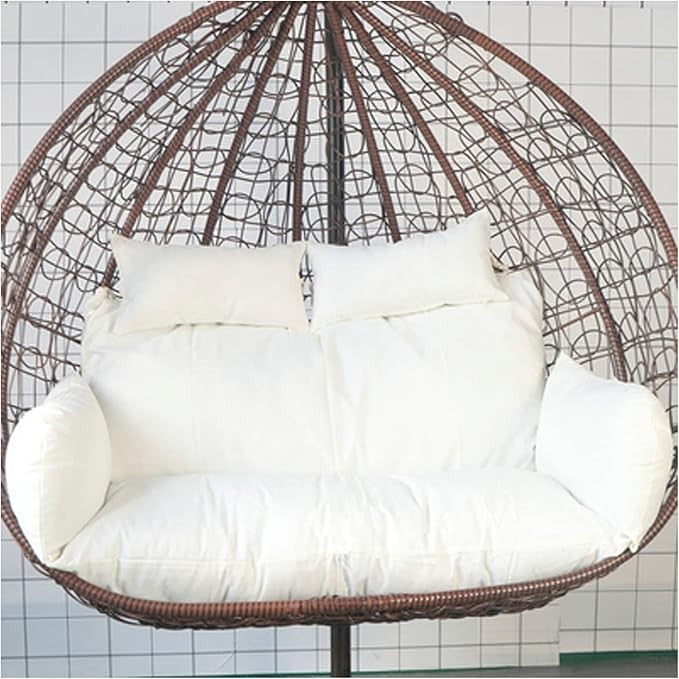 2 Seater Egg Chair Cushion Waterproof Thick Swing Seat Pad Outdoor Garden Comfor
