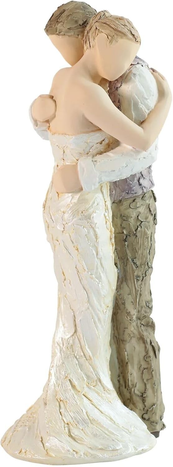 Romantic Couple Figurine Resin Sculpture | Elegant Home Décor Gift for Weddings