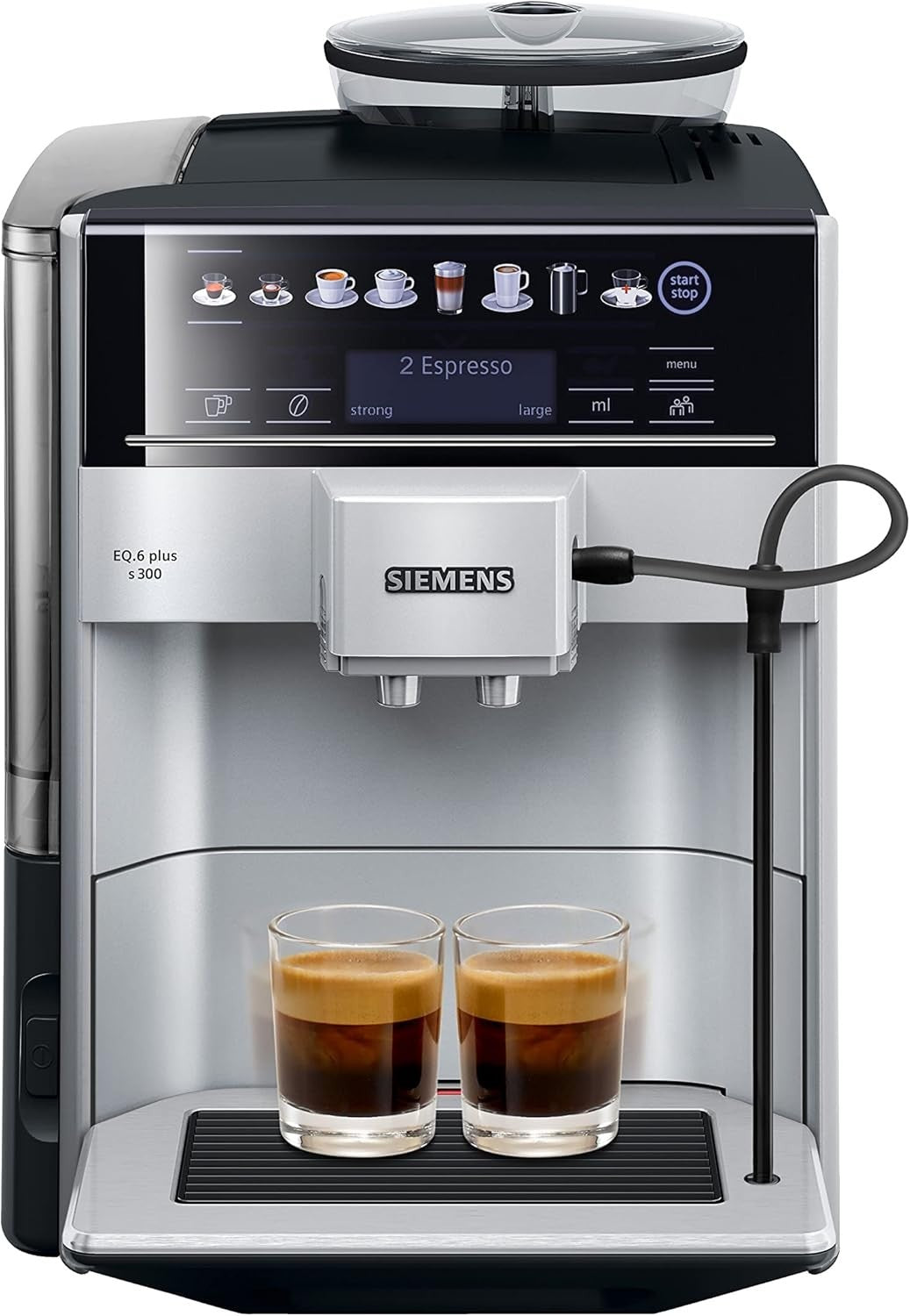 Fully Automatic Bean-to-Cup Coffee Machine, Milk Frother, 10 Drinks, 1.7L Tank
