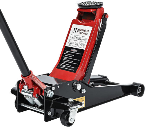 3 Ton Hydraulic Trolley Jack Dual Pump 155–610mm Heavy Duty Car Van Lift Red