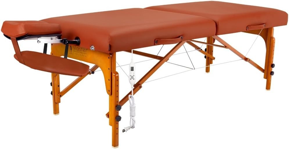 79cm Heated Portable Massage Table | Pro Santana Therma-Top Spa Bed Red