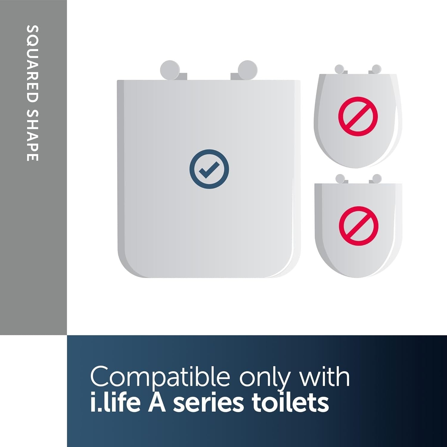 Ideal Standard WC Toilet Seat White Wrapover Soft Close Duroplast