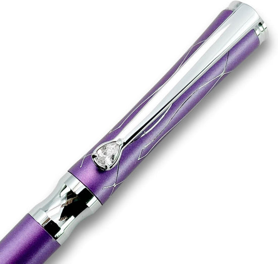 Purple Crystal Executive Ballpoint Pen Gift Box Set