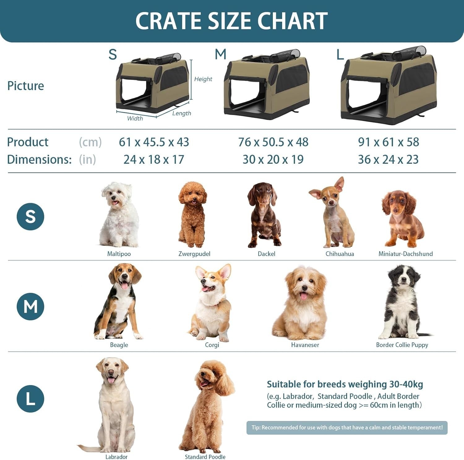 Portable Soft Dog Crate for Small Pets – Collapsible, Travel-Friendly (Green)