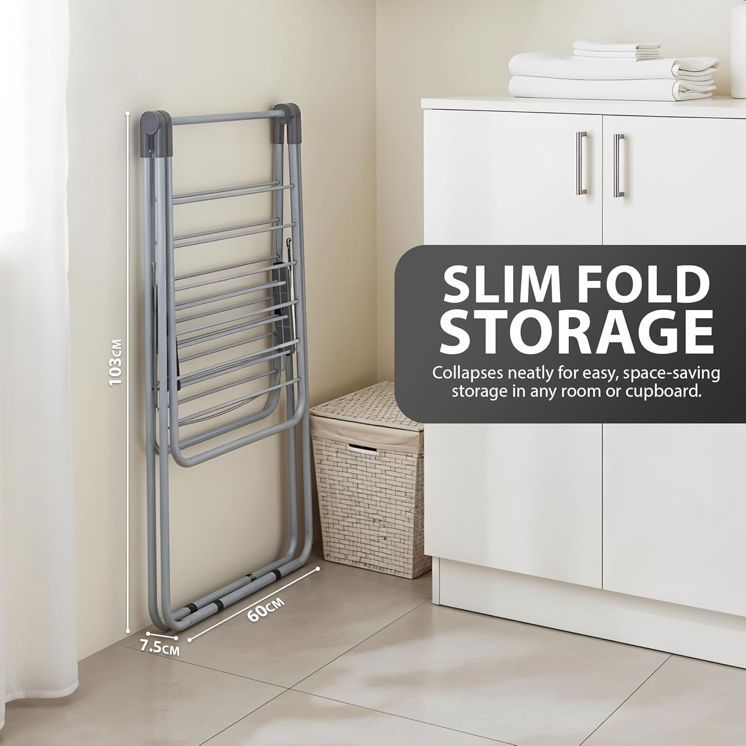 12M Clothes Airer Folding Laundry Drying Rack Large Indoor Freestanding