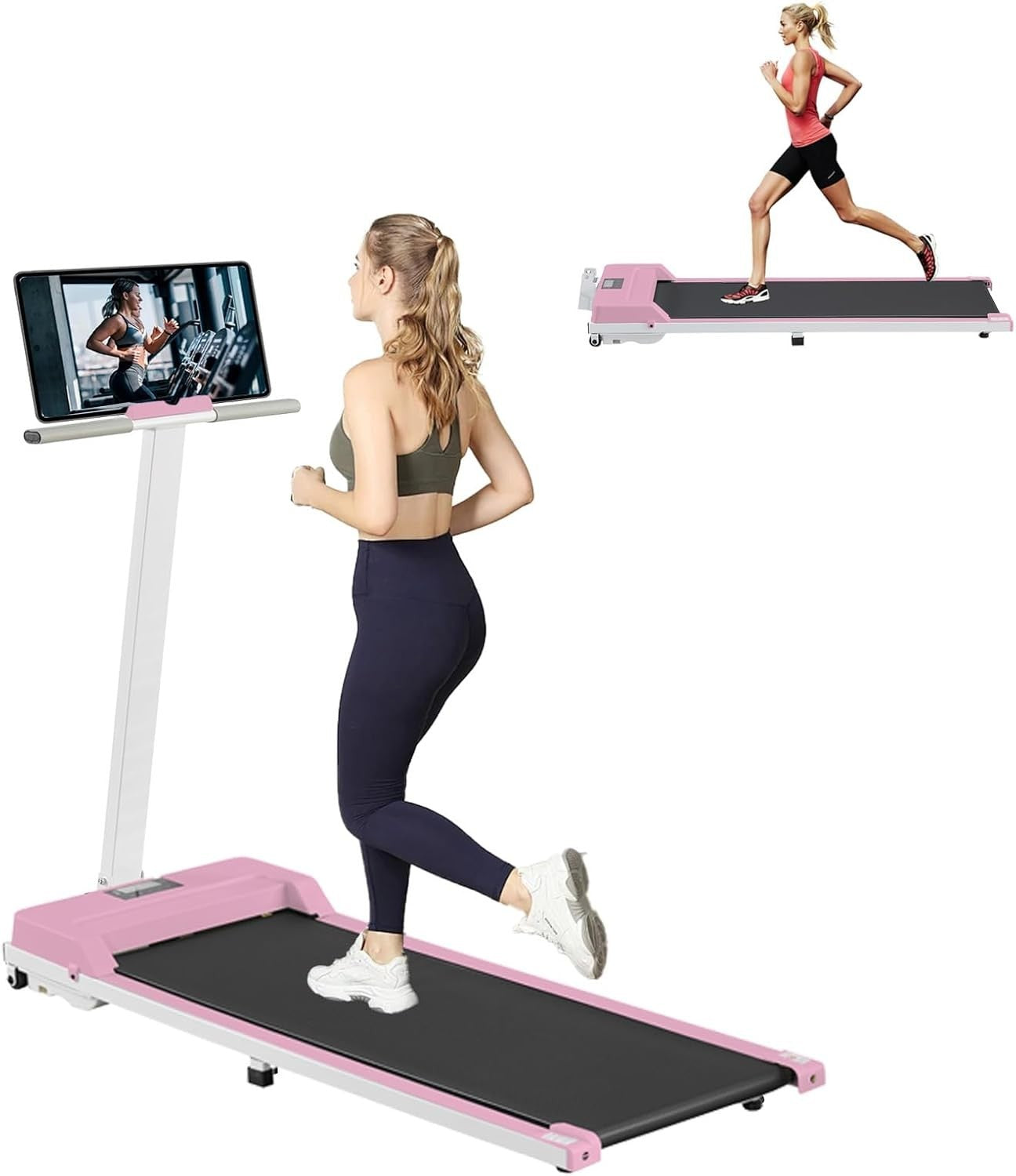 Under Desk Folding Treadmill 2.5HP LED Display Remote 3-in-1 Home Gym