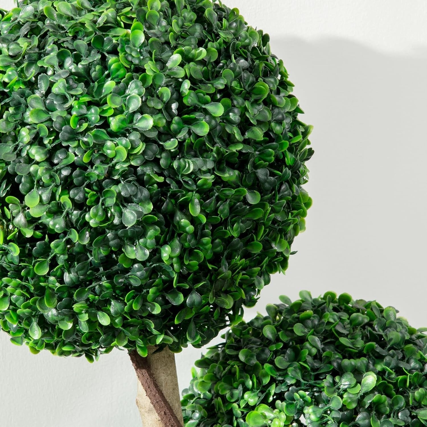 90cm Artificial Boxwood Triple Ball Topiary Tree in Weighted Pot Home Decor