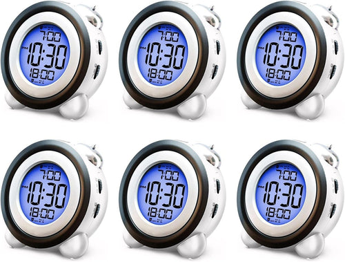 Loud Digital Alarm Clock Dual Alarm Blue Backlight Sleepers Large Display