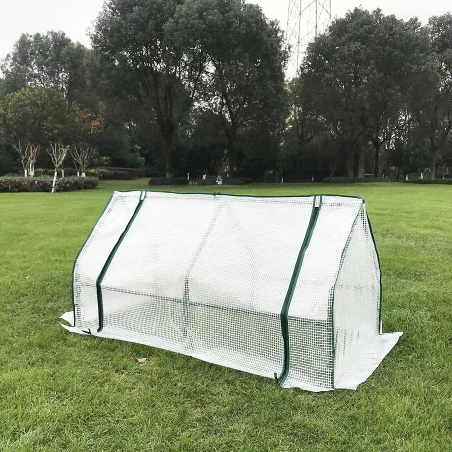 Small Garden Polytunnel Greenhouse Grow Tent with Mesh Cover 120x60x60cm