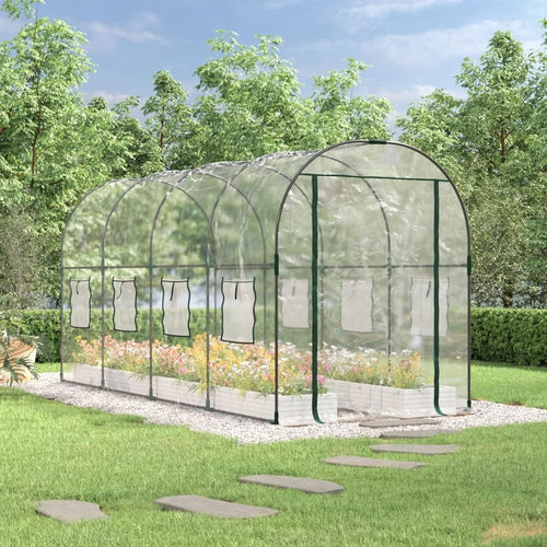 Large Walk-In Garden Greenhouse 160x400x190cm PVC Frame Outdoor Tunnel