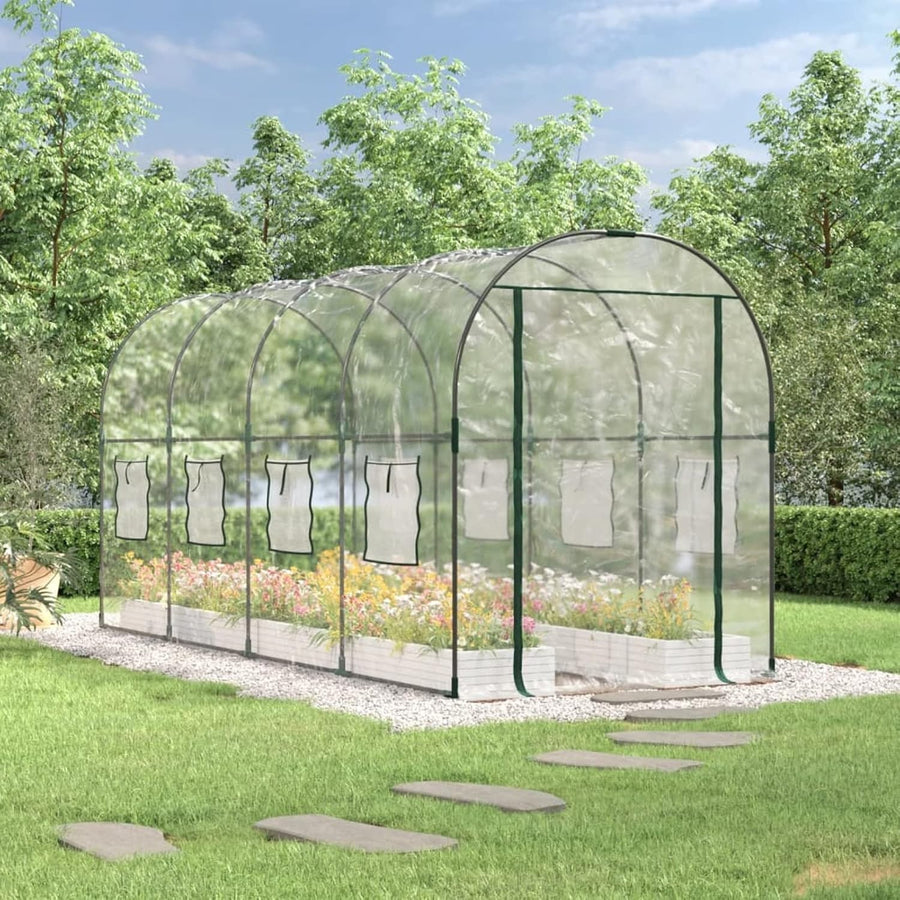 Large Walk-In Garden Greenhouse 160x400x190cm PVC Frame Outdoor Tunnel