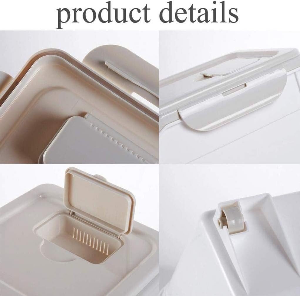 25KG Airtight Rice Grain Storage Container Moistureproof Dispenser Bin