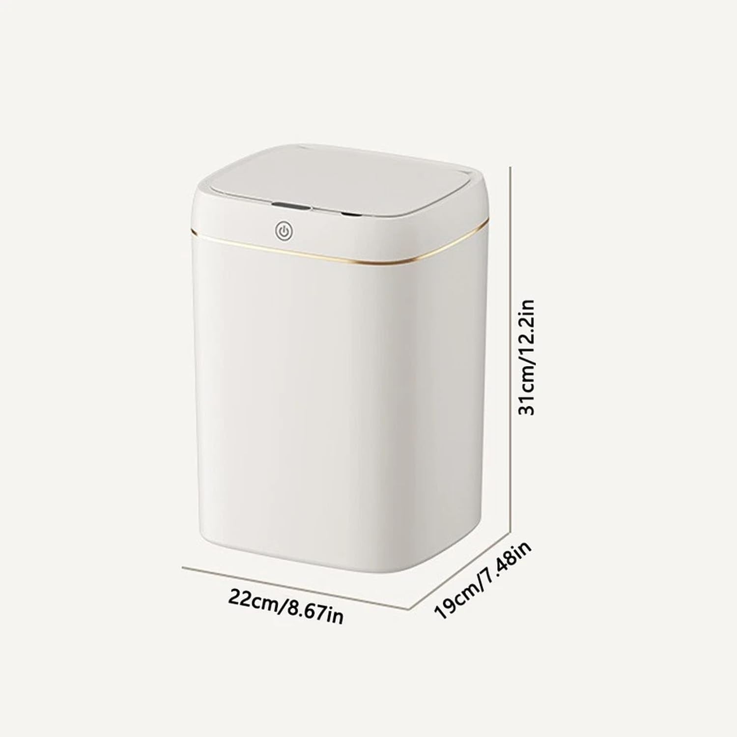 12L Automatic Sensor Trash Bin Touchless Soft Close Waste Bin White