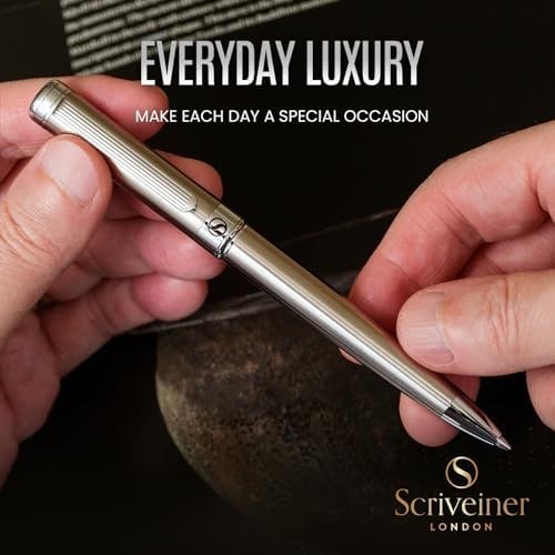 Luxury Stainless Steel Roller Ball Pen ✨ Smooth Refillable Executive Tool