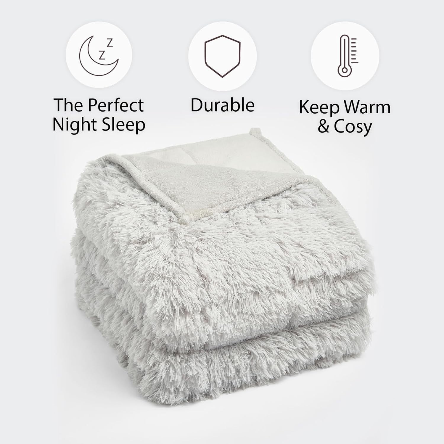 Weighted Blanket 6kg Fleece Throw Single Bed Adults Anxiety Relief